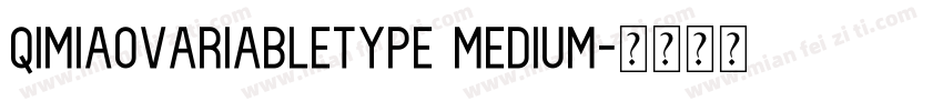 QIMIAOVARIABLETYPE Medium字体转换